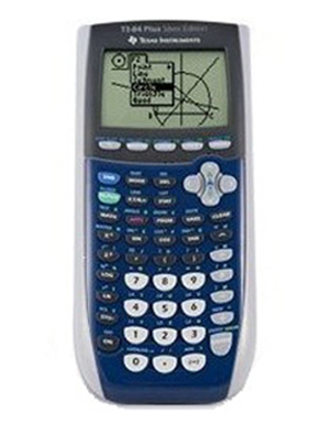 TI-84 Plus Silver Edition Blue Graphing Calculator